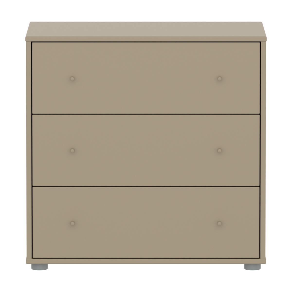 Kommode mit 3 Schubladen SAGA Flexa Hafer hellgrau