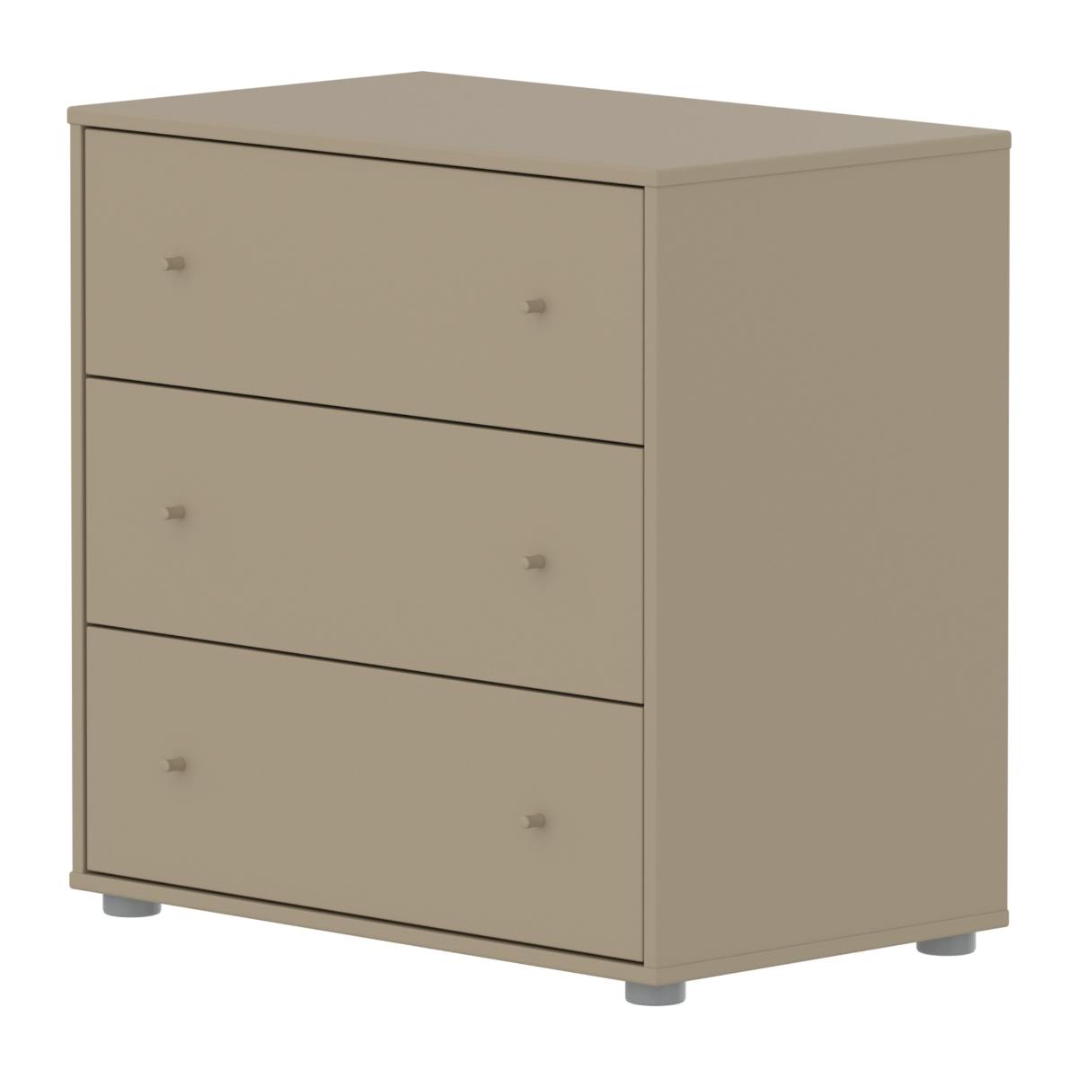 Kommode mit 3 Schubladen SAGA Flexa Hafer hellgrau