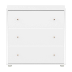 Kommode mit 3 Schubladen SAGA Flexa weiß Eiche