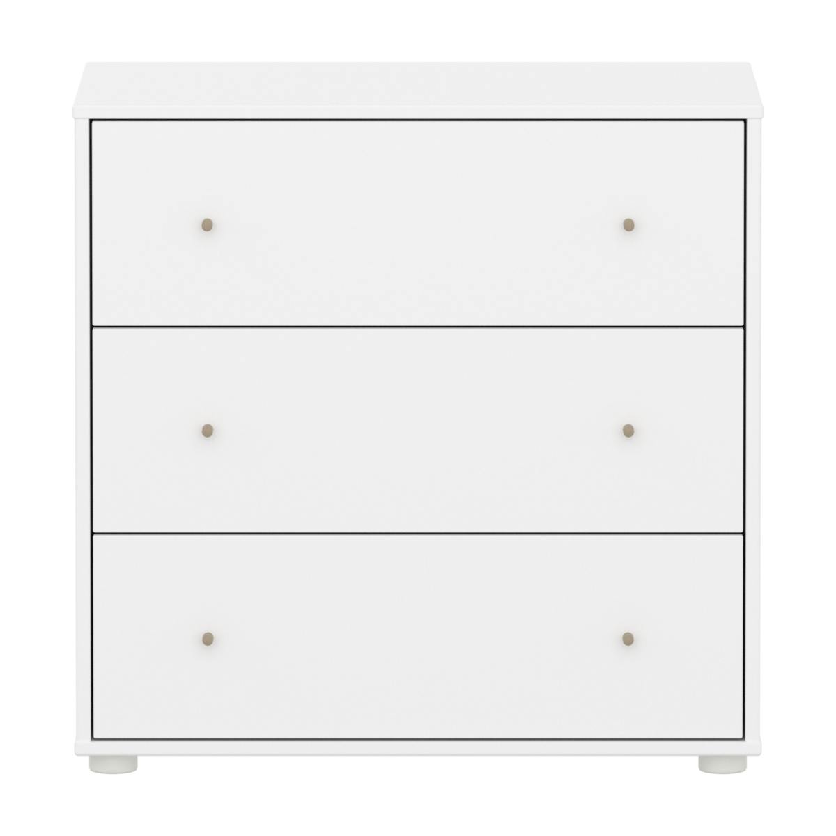 Kommode mit 3 Schubladen SAGA Flexa weiß Hafer