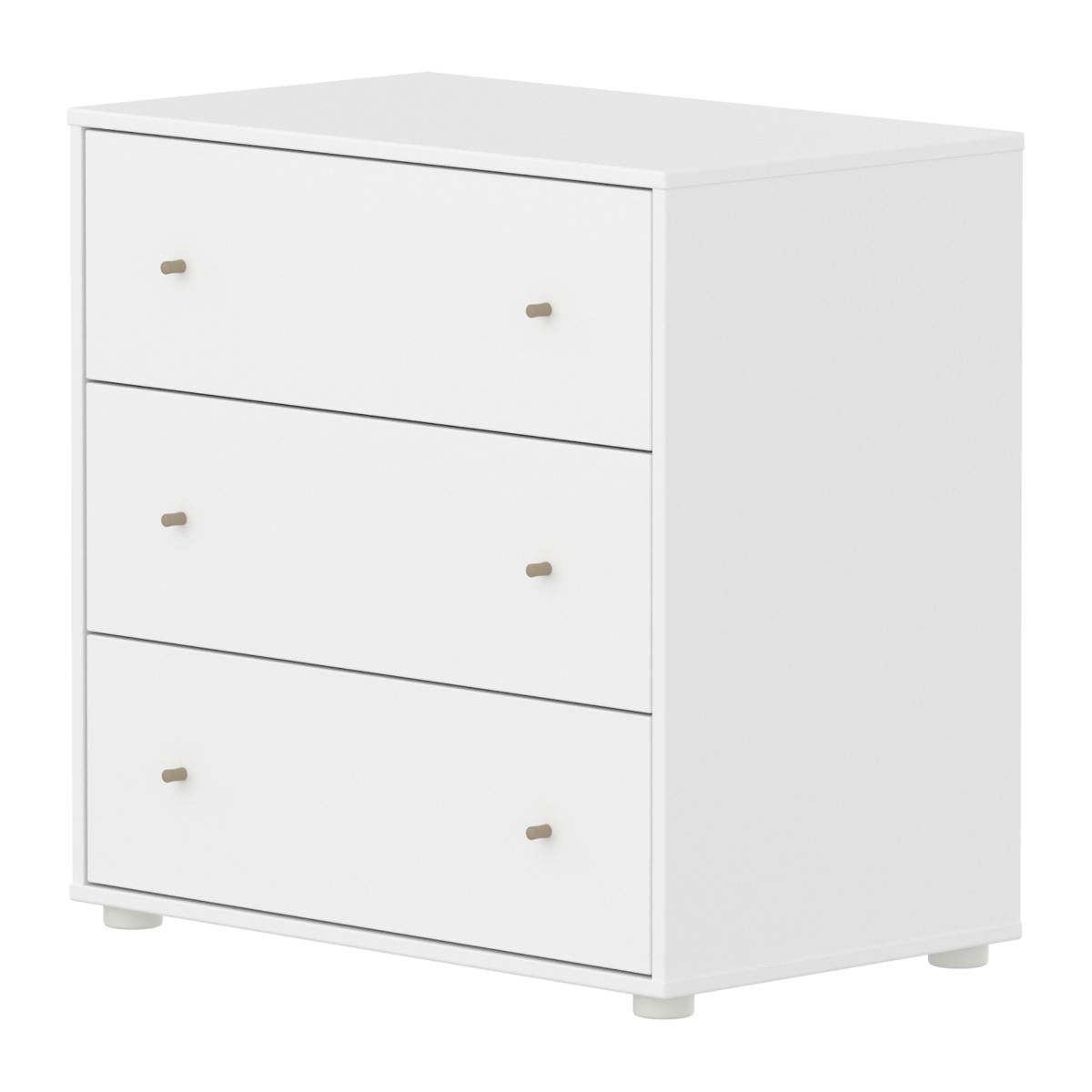 Kommode mit 3 Schubladen SAGA Flexa weiß Hafer