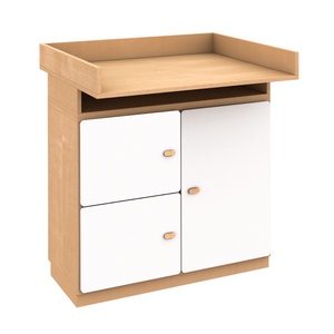 Kommode-Wickeltisch 93x78cm DESTYLE de Breuyn Buche natur mit weißen Türen