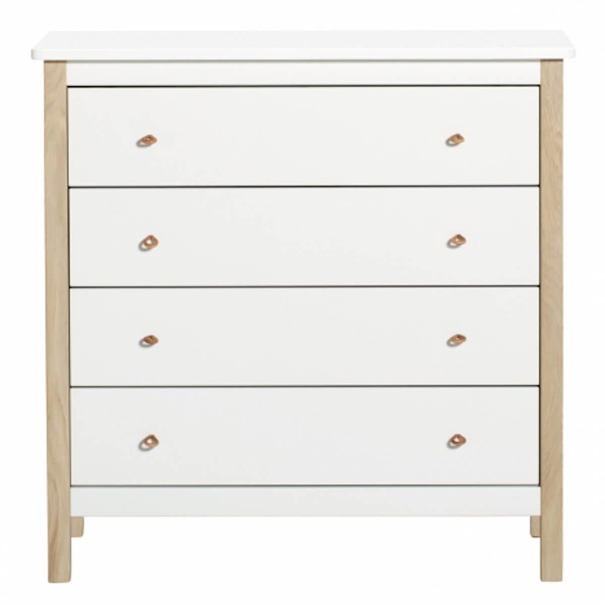 Kommode WOOD Oliver Furniture weiß-Eiche