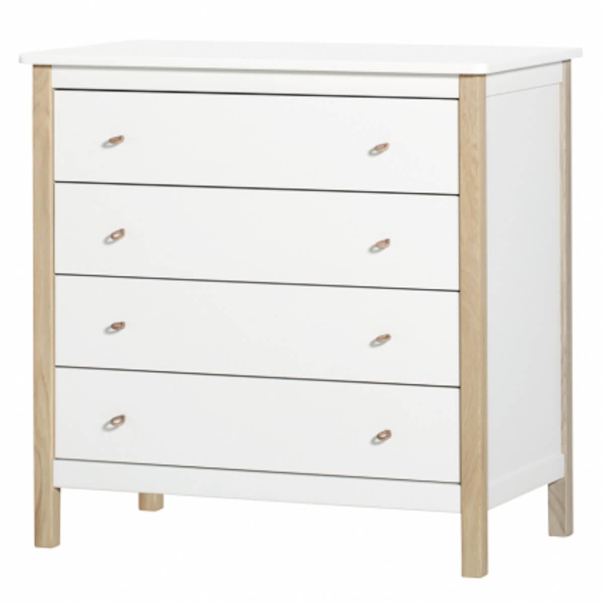 Kommode WOOD Oliver Furniture weiß-Eiche