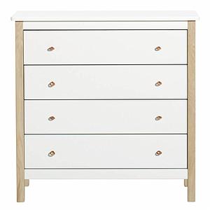 Kommode WOOD Oliver Furniture weiß-Eiche