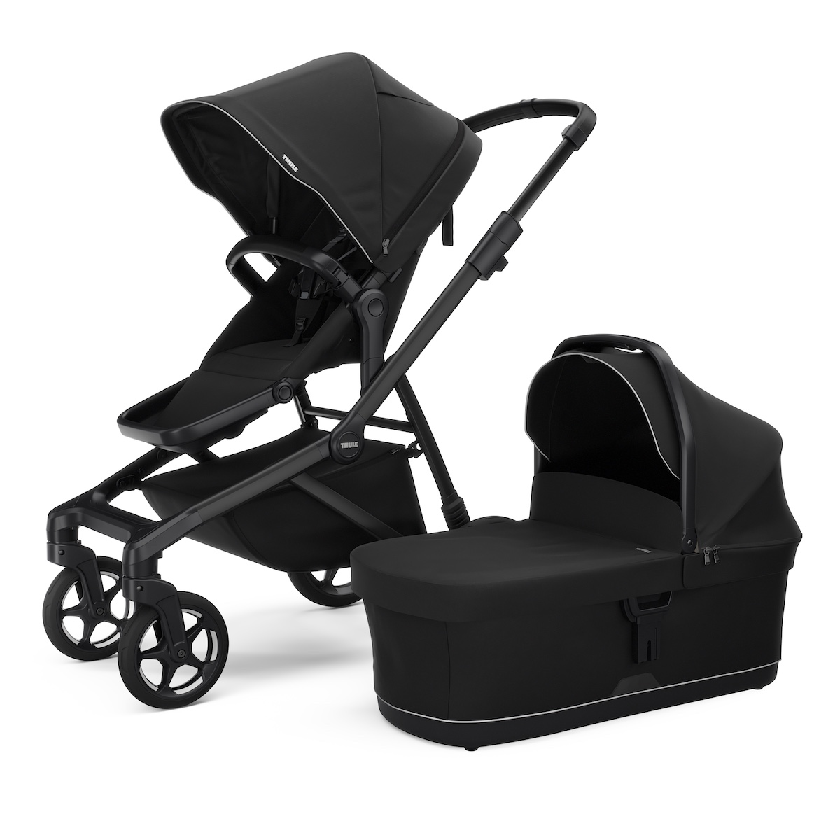 Kompletter Kinderwagen Sleek 2 + Thule  Black