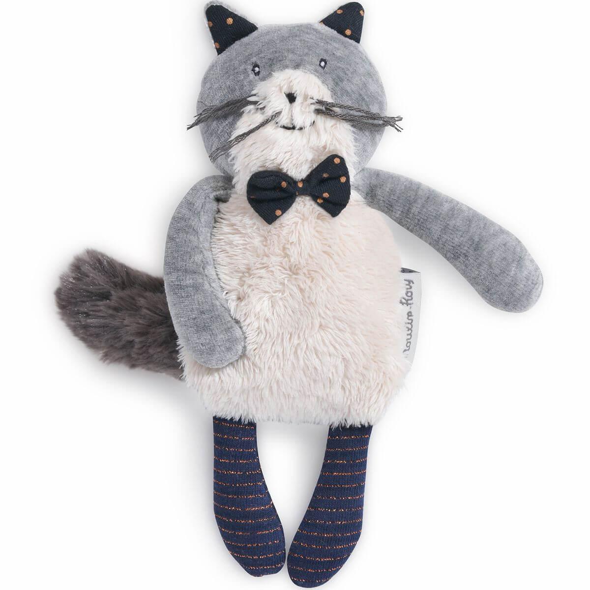 Kuscheltier Katze FERNAND LES MOUSTACHES Moulin Roty hellgrau