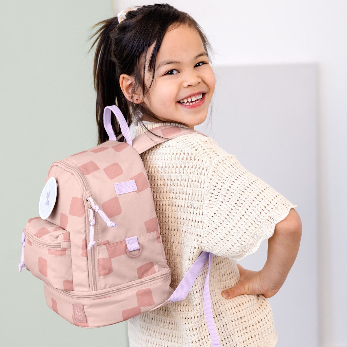 Laessig Mini PATTERN PARTY Rucksack rosa