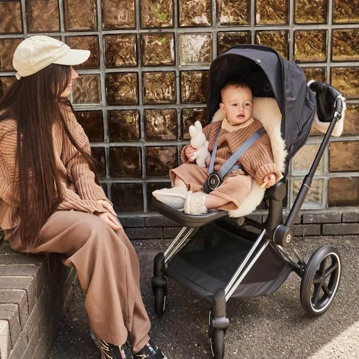 Lammfelldecke - Festes Geschirr Binibamba milk