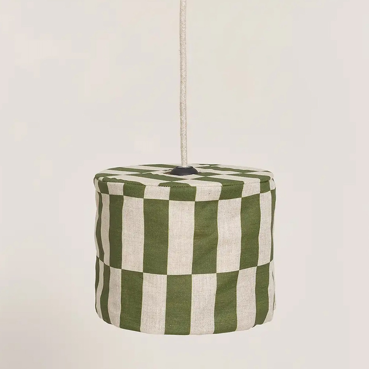 Lampenschirm VIBES Leinen 20x16cm Nobodinoz Green Tiles