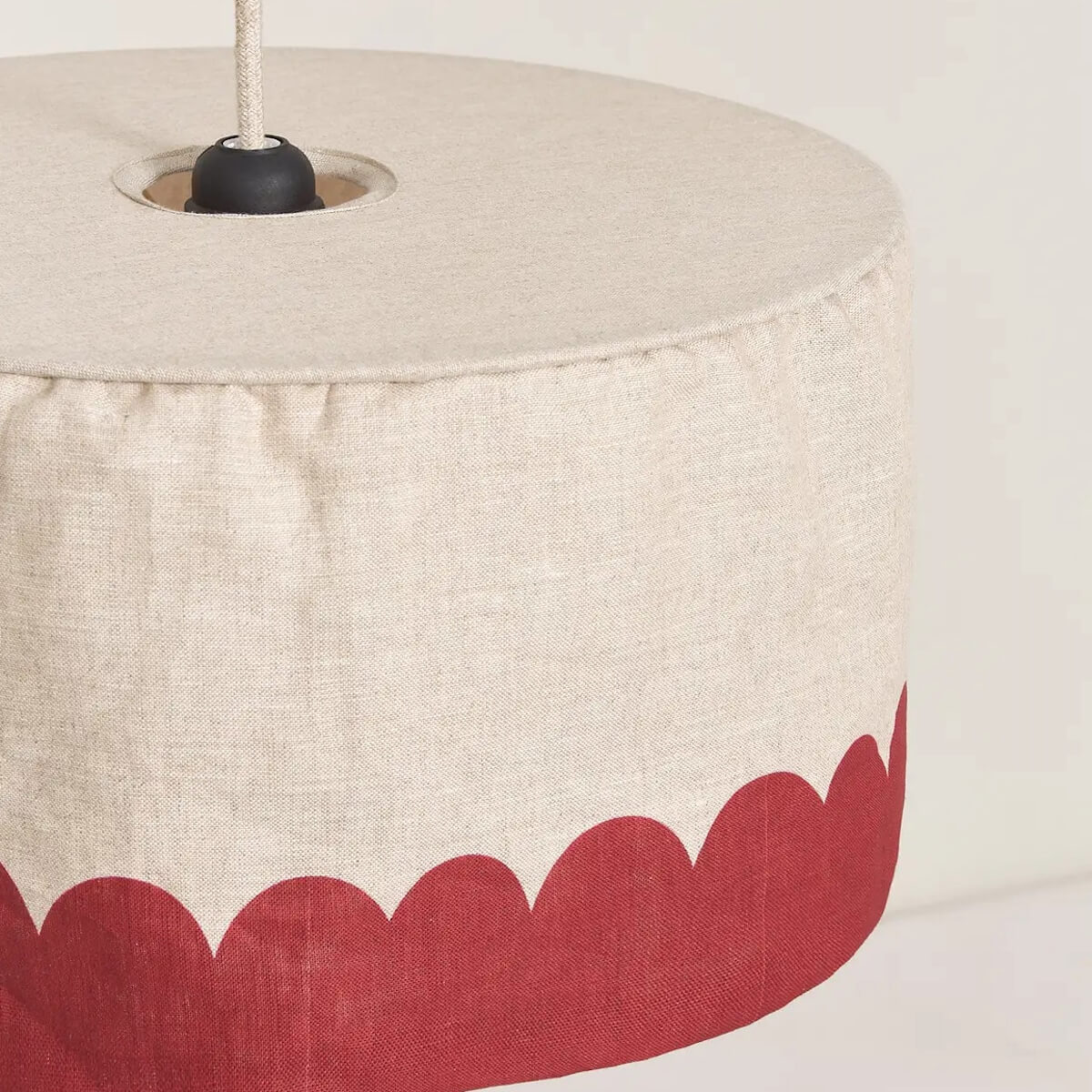 Lampenschirm VIBES Leinen 40x18cm Nobodinoz Carmine