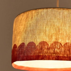 Lampenschirm VIBES Leinen 40x18cm Nobodinoz Carmine