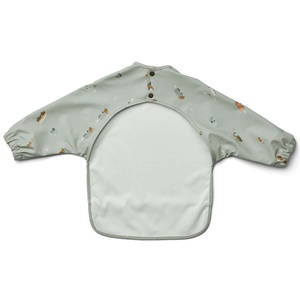 Langarm Lätzchen MERLE Liewood Vehicles-dove blue mix NOOS