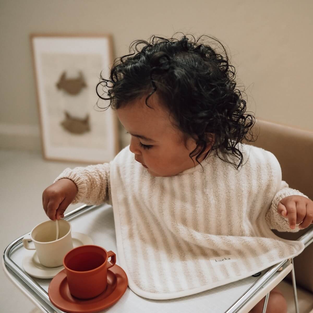 Lätzchen 2er-Pack PLAYA Koeka Sand Ton