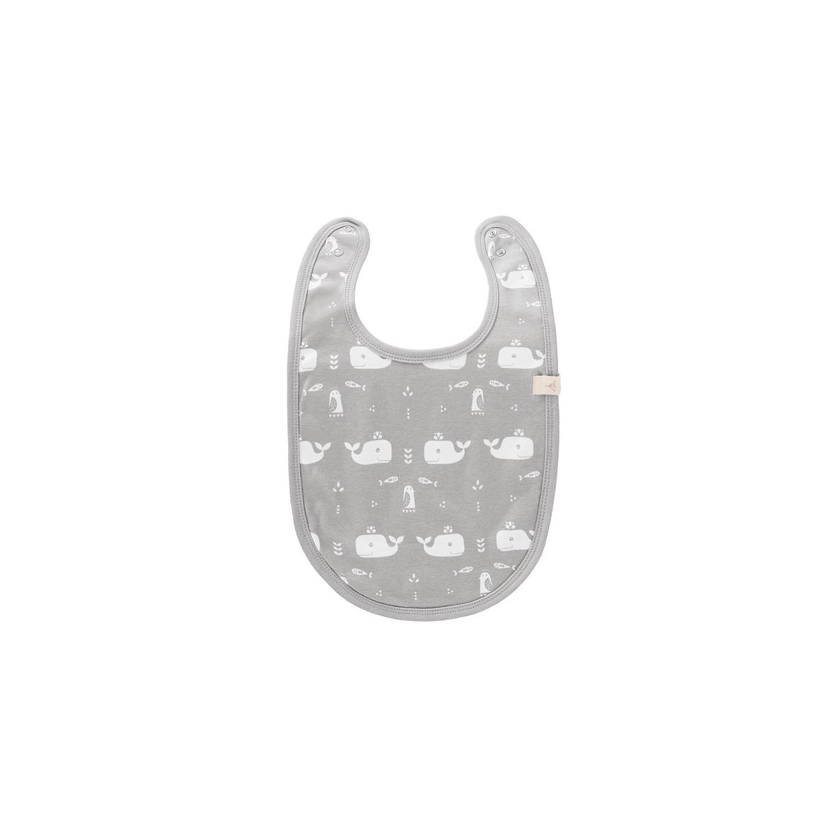 Lätzchen Baby WHALE Fresk grau