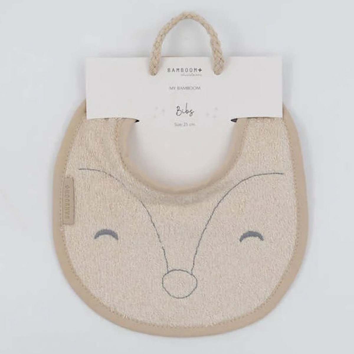 Lätzchen Fox 25cm Bamboom Mandel