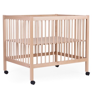 Laufgitter 97 75x95cm mit Rädern childhome Buche natur