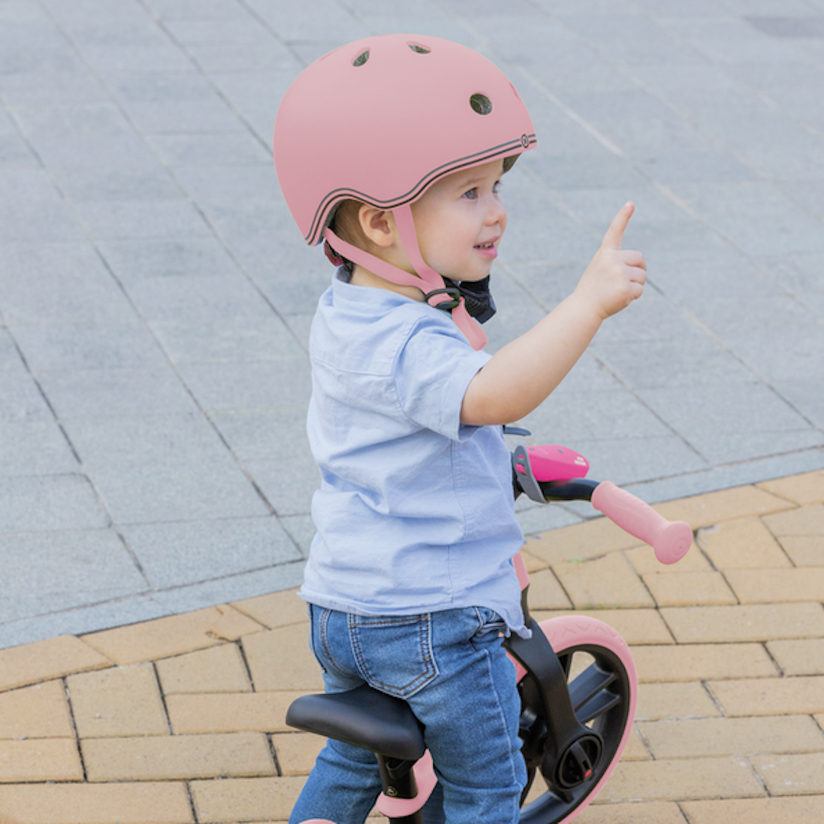 Laufrad Go Bike Elite Duo Globber pastellrosa