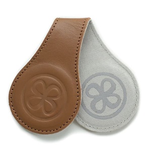 Lederclips braun Cloby Braun/Grau