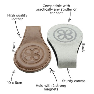 Lederclips braun Cloby Braun/Grau