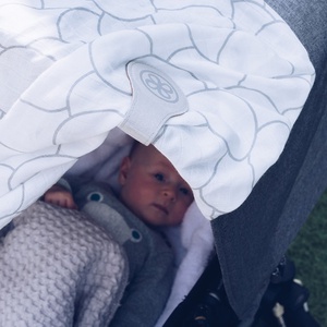 Lederclips Schwarz Cloby Schwarz/Grau