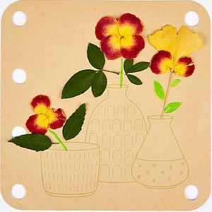 Lernspiel FLOWER PRESS ART DIY Hape