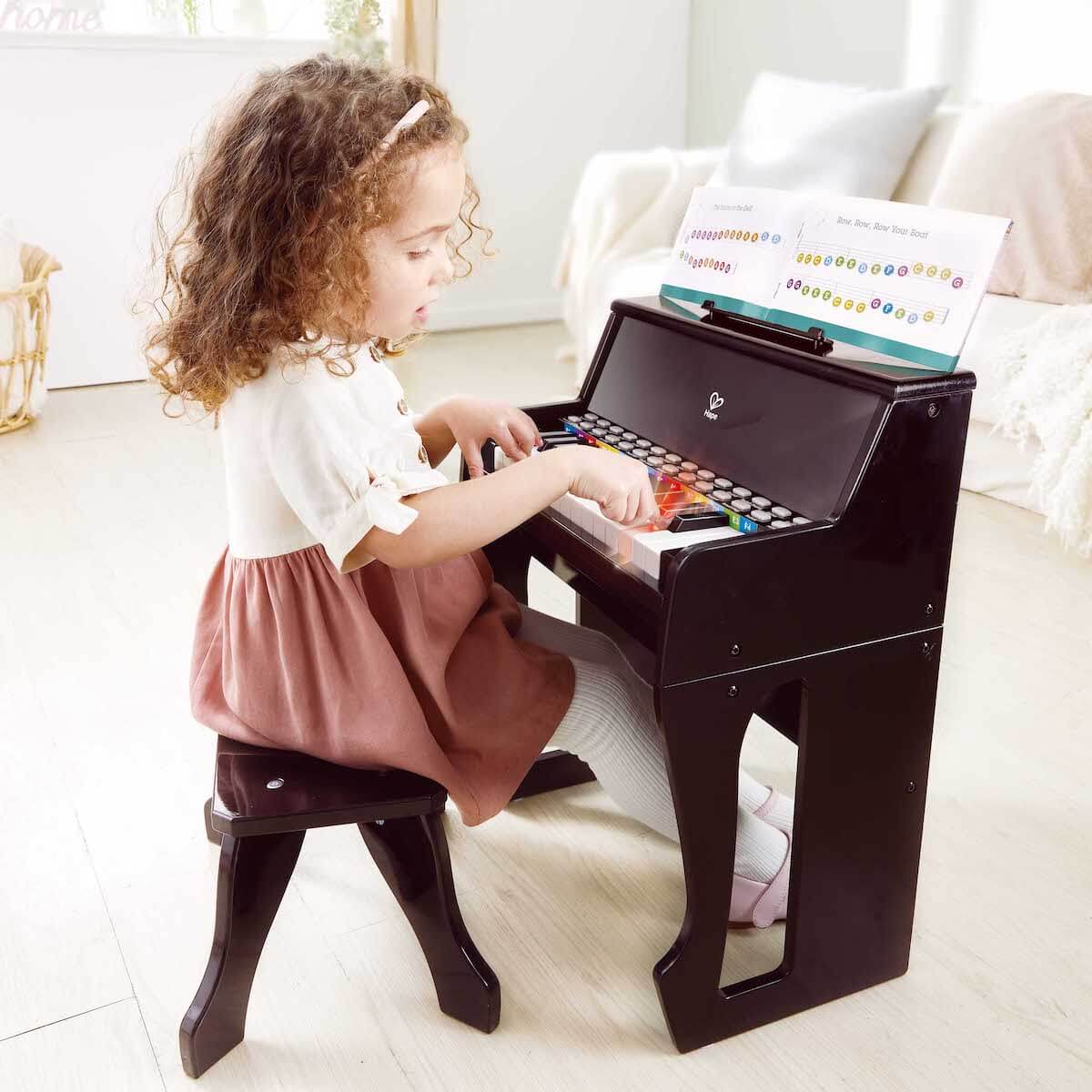 Leuchttasten-Piano mit Hocker Hape