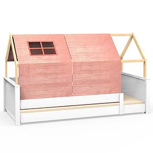 Liege-Dach bodentief-Fallschutz niedrig KASVA mit Textilien Bobble pink