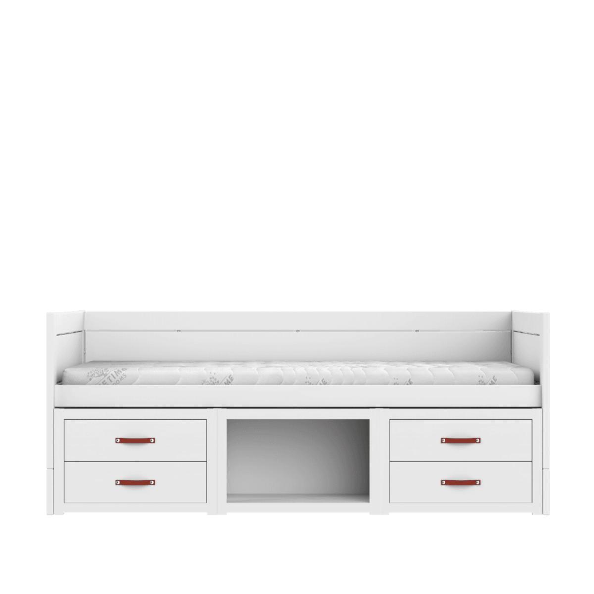 Lit cabine avec tiroirs et rangements LUX LIFETIME white