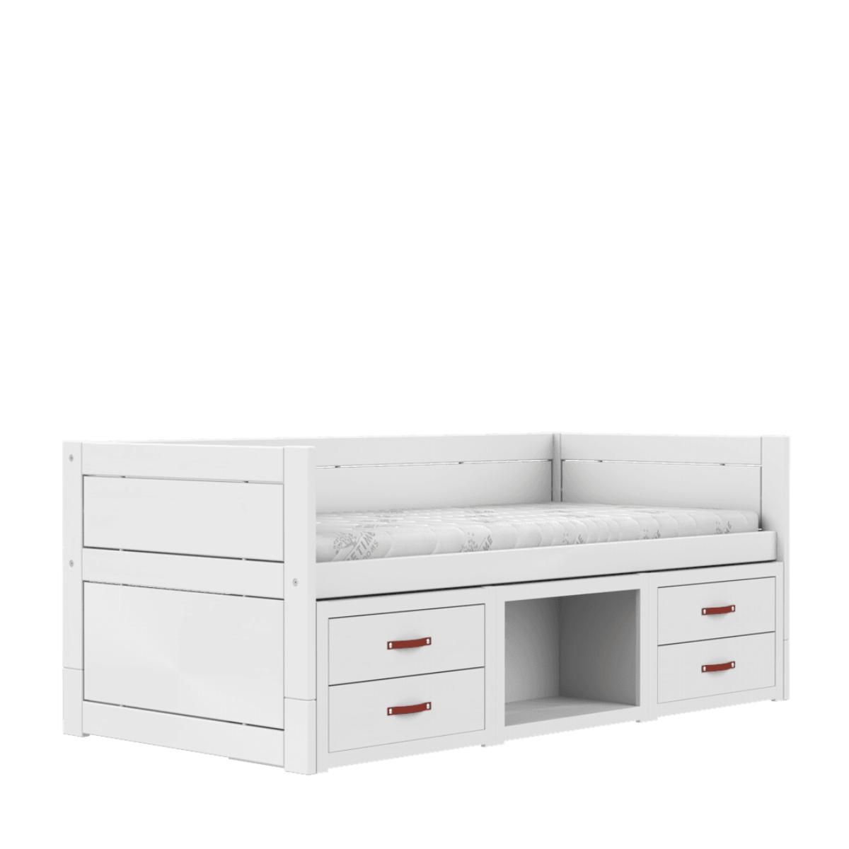 Lit cabine avec tiroirs et rangements LUX LIFETIME white