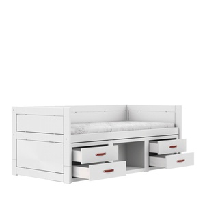 Lit cabine avec tiroirs et rangements LUX LIFETIME white