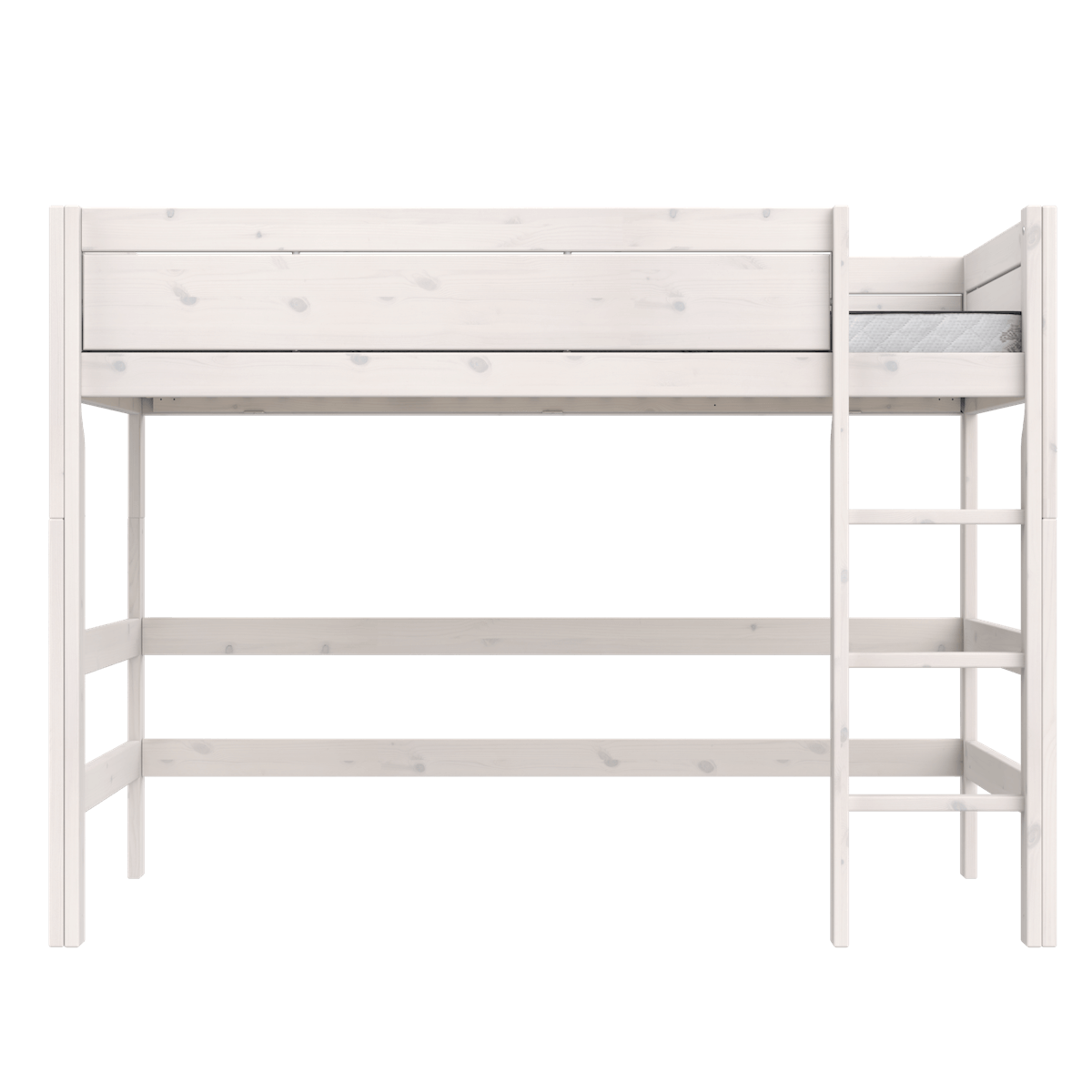 Lit haut 120x200x152cm PREMIUM Lifetime whitewash