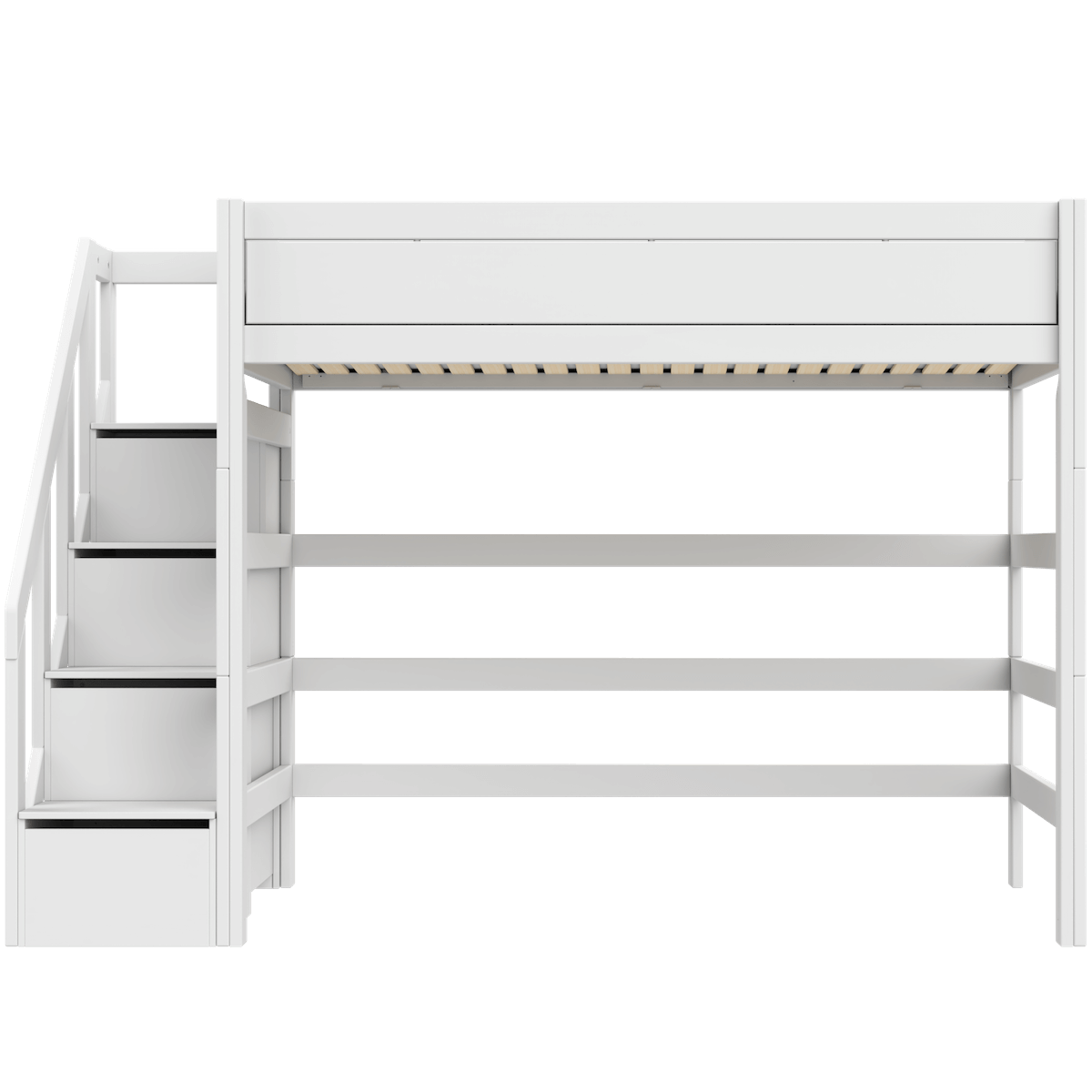 Lit mezzanine 120x200x177cm escalier DELUXE Lifetime white