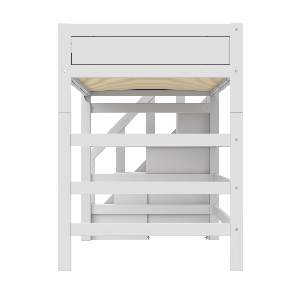 Lit mezzanine 120x200x177cm escalier DELUXE Lifetime white