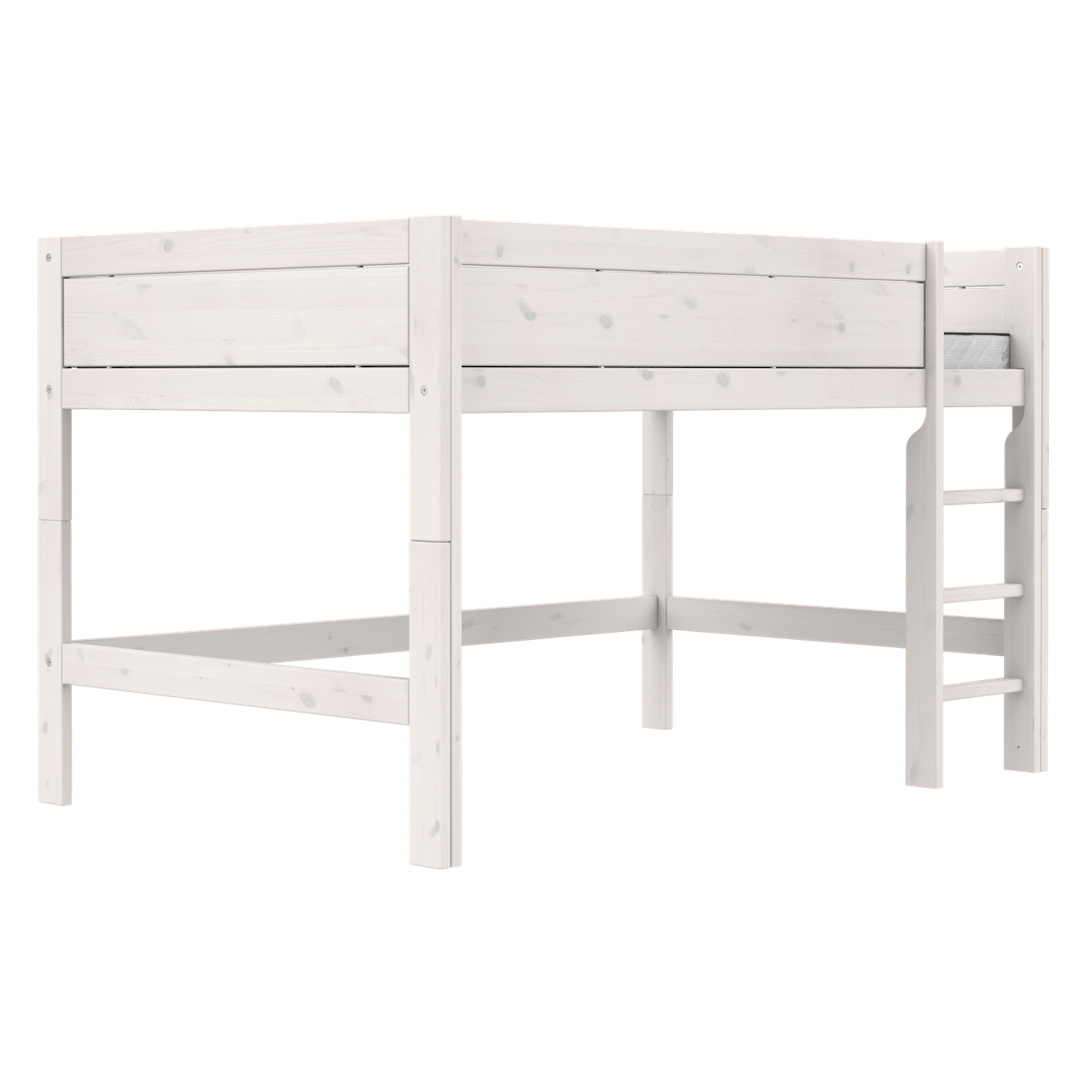Lit mi-hauteur 120x200x128cm DELUXE Lifetime whitewash