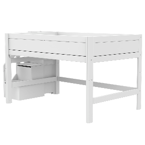 Lit mi-hauteur 120x200x128cm escalier PREMIUM Lifetime white