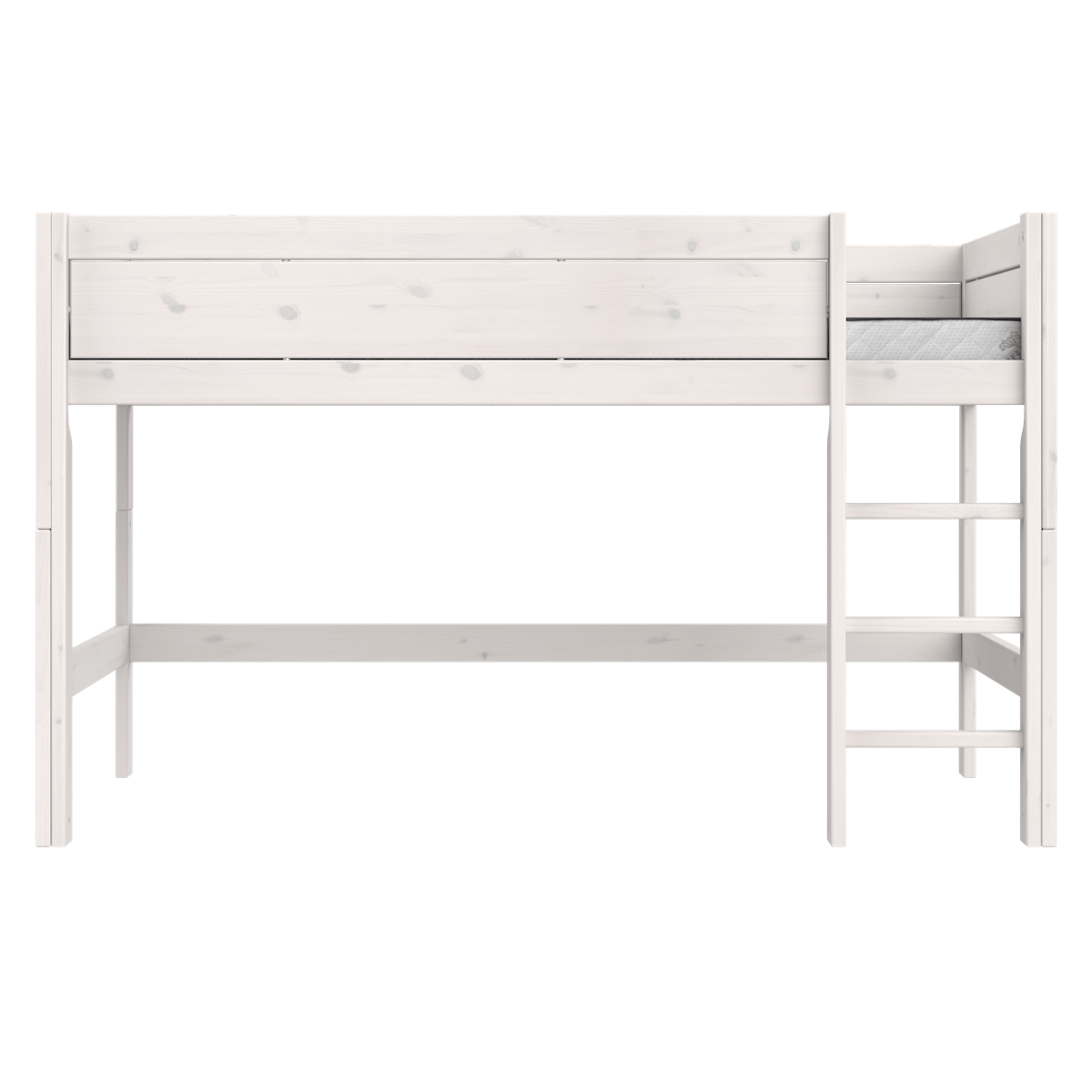 Lit mi-hauteur 120x200x128cm PREMIUM Lifetime whitewash