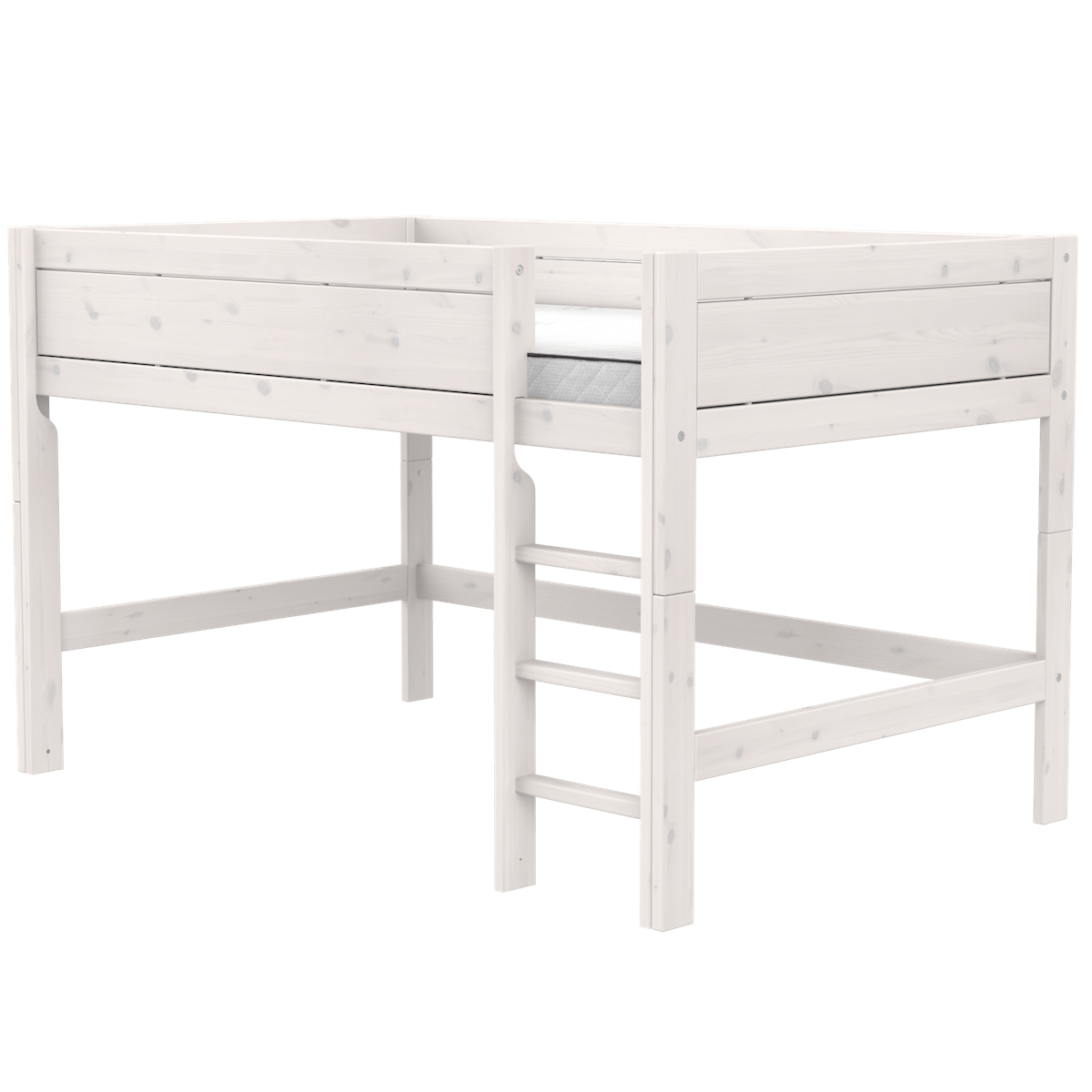 Lit mi-hauteur 120x200x128cm PREMIUM Lifetime whitewash