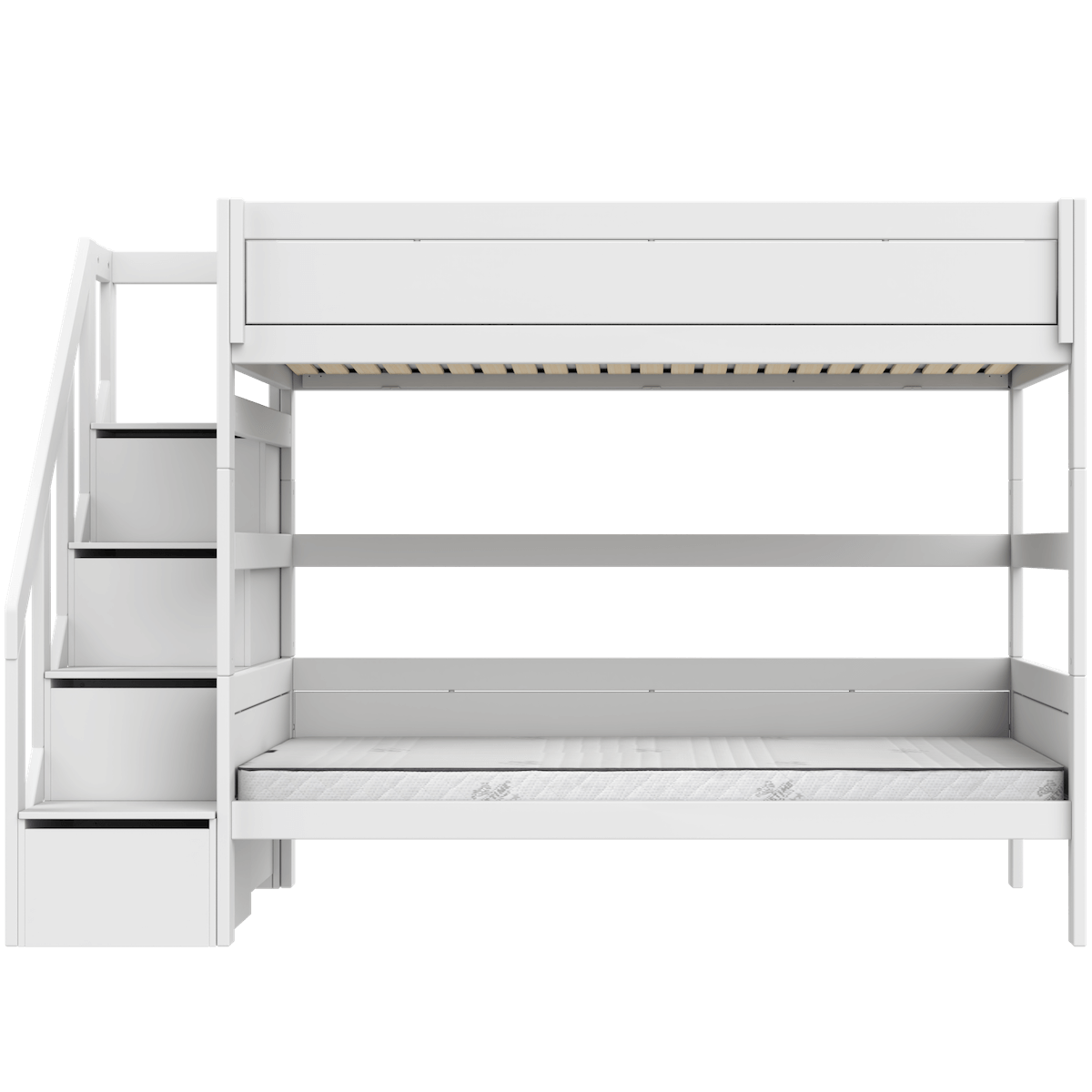 Lits superposés 120x200cm escalier PREMIUM Lifetime white