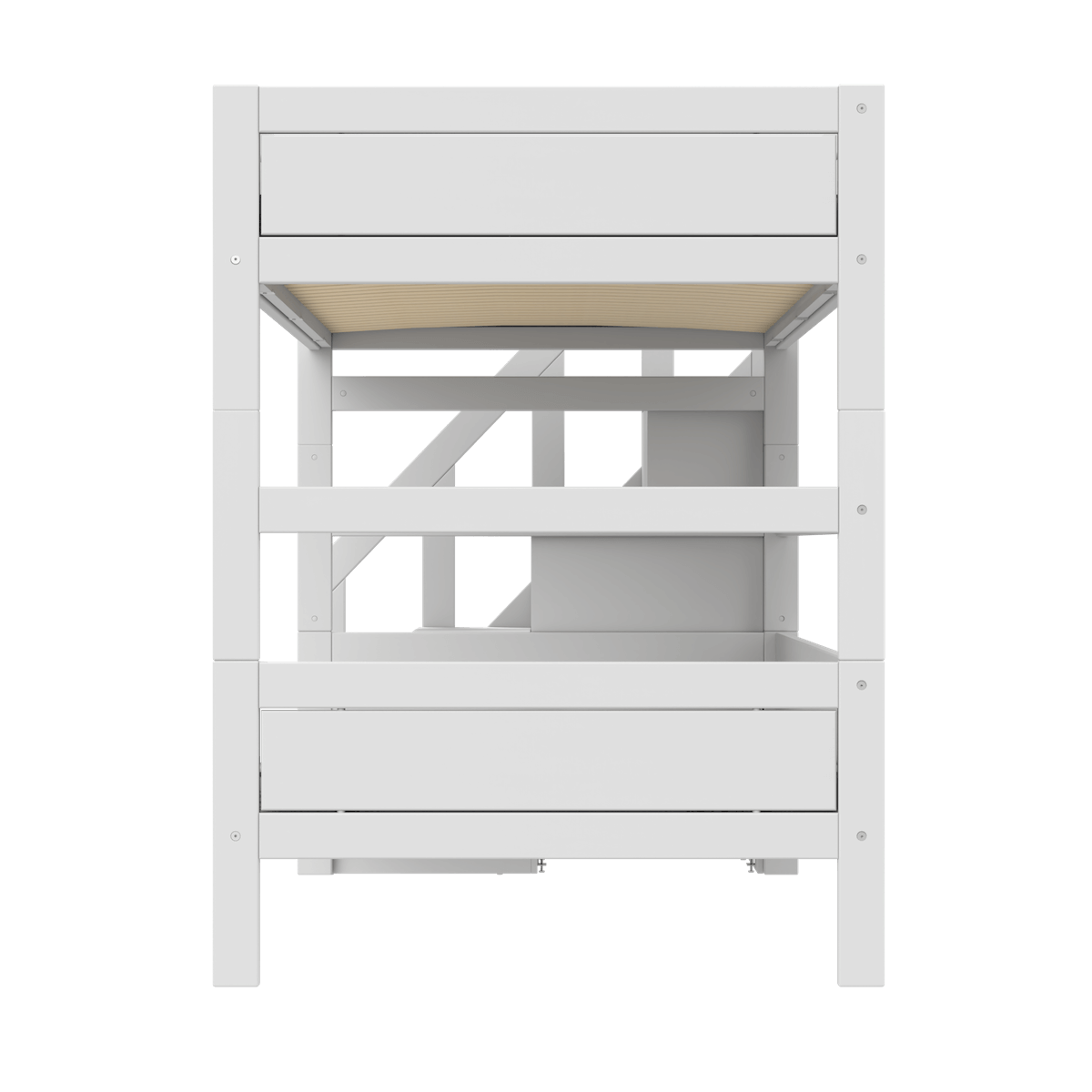 Lits superposés 120x200cm escalier PREMIUM Lifetime white