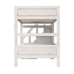 Lits superposés 120x200cm escalier PREMIUM Lifetime whitewash