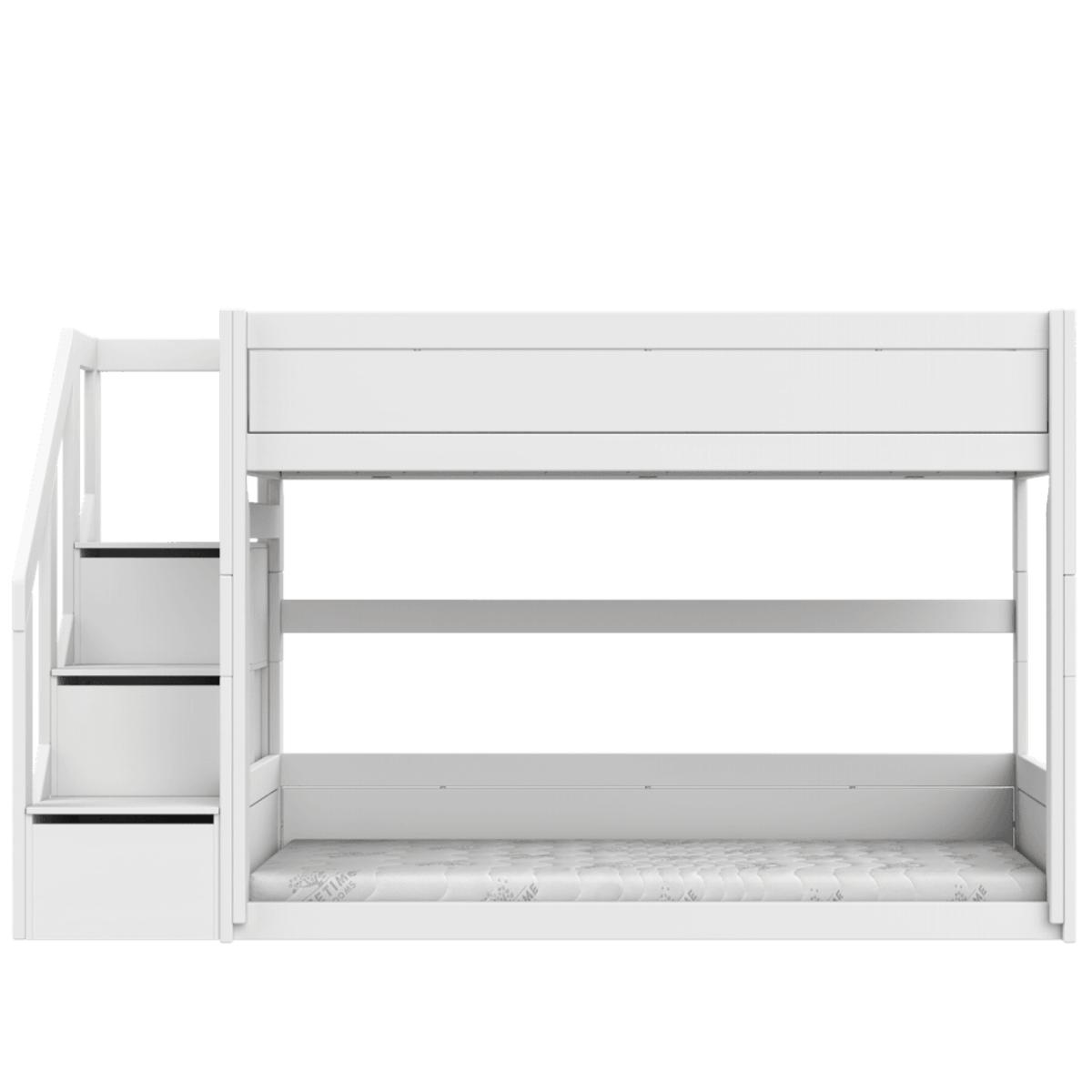 Lits superposés bas escabeu LUX Lifetime white