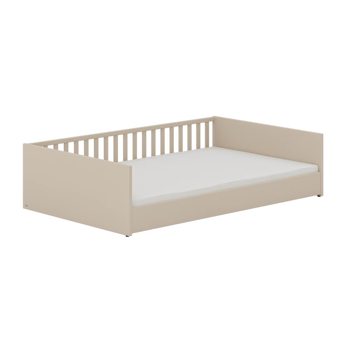LITTLE FLO Umbaubett 120x200 in Kaschmirbeige, mit Design-Gitterseiten vorne und hinten ohne Lattenrost und Matratze LITTLE FLO Paidi Beige cashmere