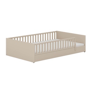 LITTLE FLO Umbaubett 120x200 in Kaschmirbeige, mit Design-Gitterseiten vorne und hinten ohne Lattenrost und Matratze LITTLE FLO Paidi Beige cashmere