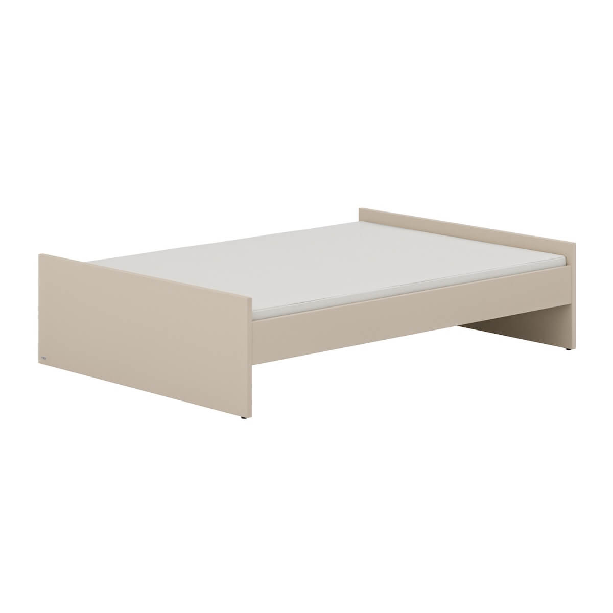 LITTLE FLO Umbaubett 140x200 in Kaschmirbeige, mit Designgitter Vorder- und Rückseite ohne Lattenrost und Matratze LITTLE FLO Paidi Beige cashmere