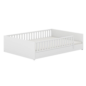 LITTLE FLO Umbaubett 140x200 in Kreideweiß, mit Design-Netzseiten vorne und hinten ohne Lattenrost und Matratze LITTLE FLO Paidi Weiß