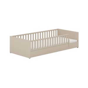 LITTLE FLO Umbaubett 90x200 in Kaschmirbeige, mit Design-Gitterseiten vorne und hinten ohne Lattenrost und Matratze LITTLE FLO Paidi Beige cashmere