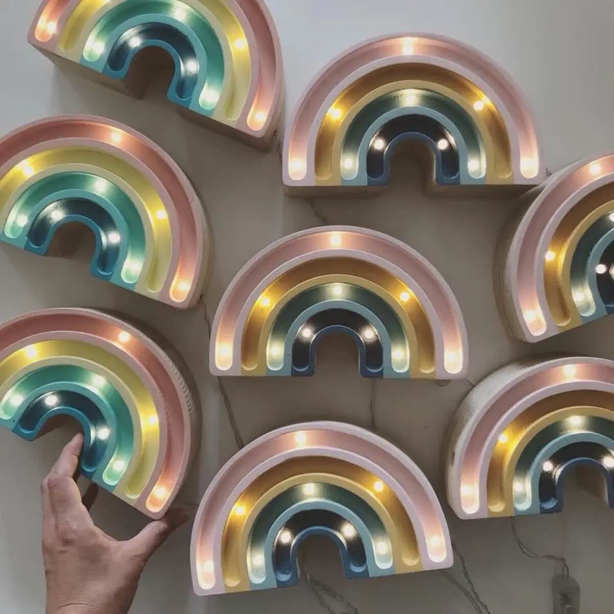 Little Lights Regenbogen Mini Lampe Retro