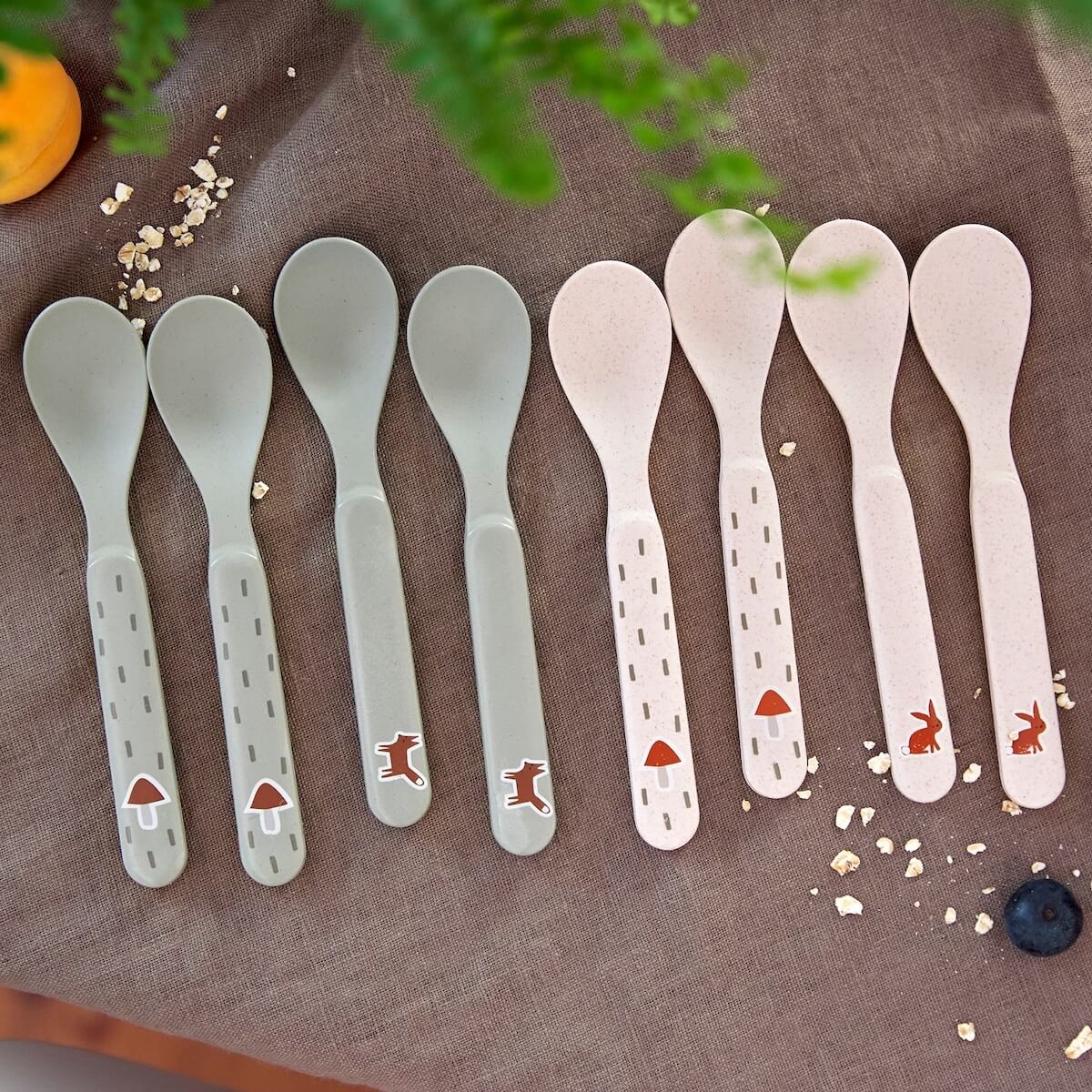 Löffel-Set PP-Zellulose Kleiner Waldhase Laessig