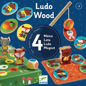 LudoWood - 4 Spiele Lernspiele Holz Djeco